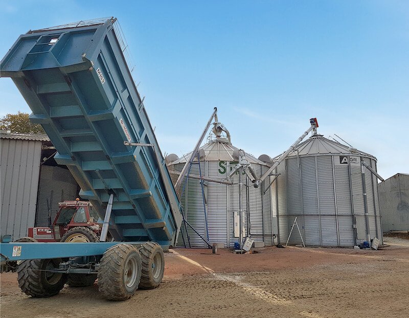 moisson mais maïs Agriconsult solution clef en main manutention génie civil silo stockage silos grain grains cereale céréales agriculture agriculture biologique agriculture conventionnelle séchoir cellule sécheuse vis brandt sukup cellule secheuse séchage déchargement benne