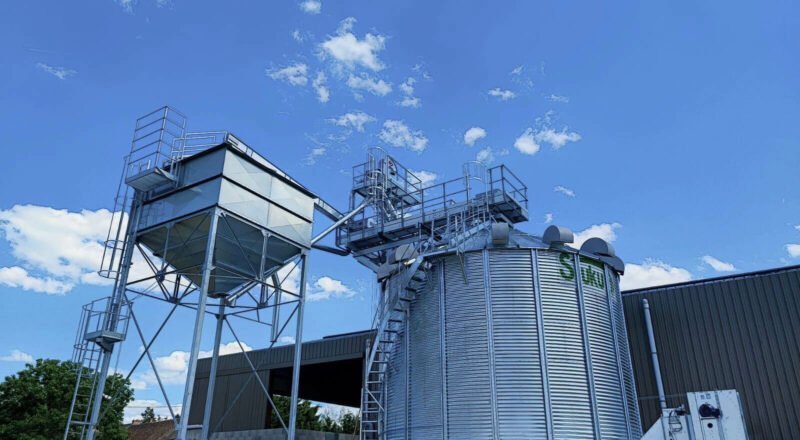 Agriconsult manutention génie civil grain céréales agriculture séchoir cellule sécheuse dépoussiéreur skandia sukup cellule sécheuse séchage fosse montage optimisation optimum installation solution bâtiment photovoltaïque élévateur à godets vue