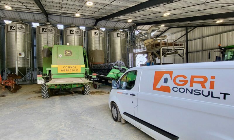 camion montage silo fond conique agriconsult machine agricole nettoyeur installation bio