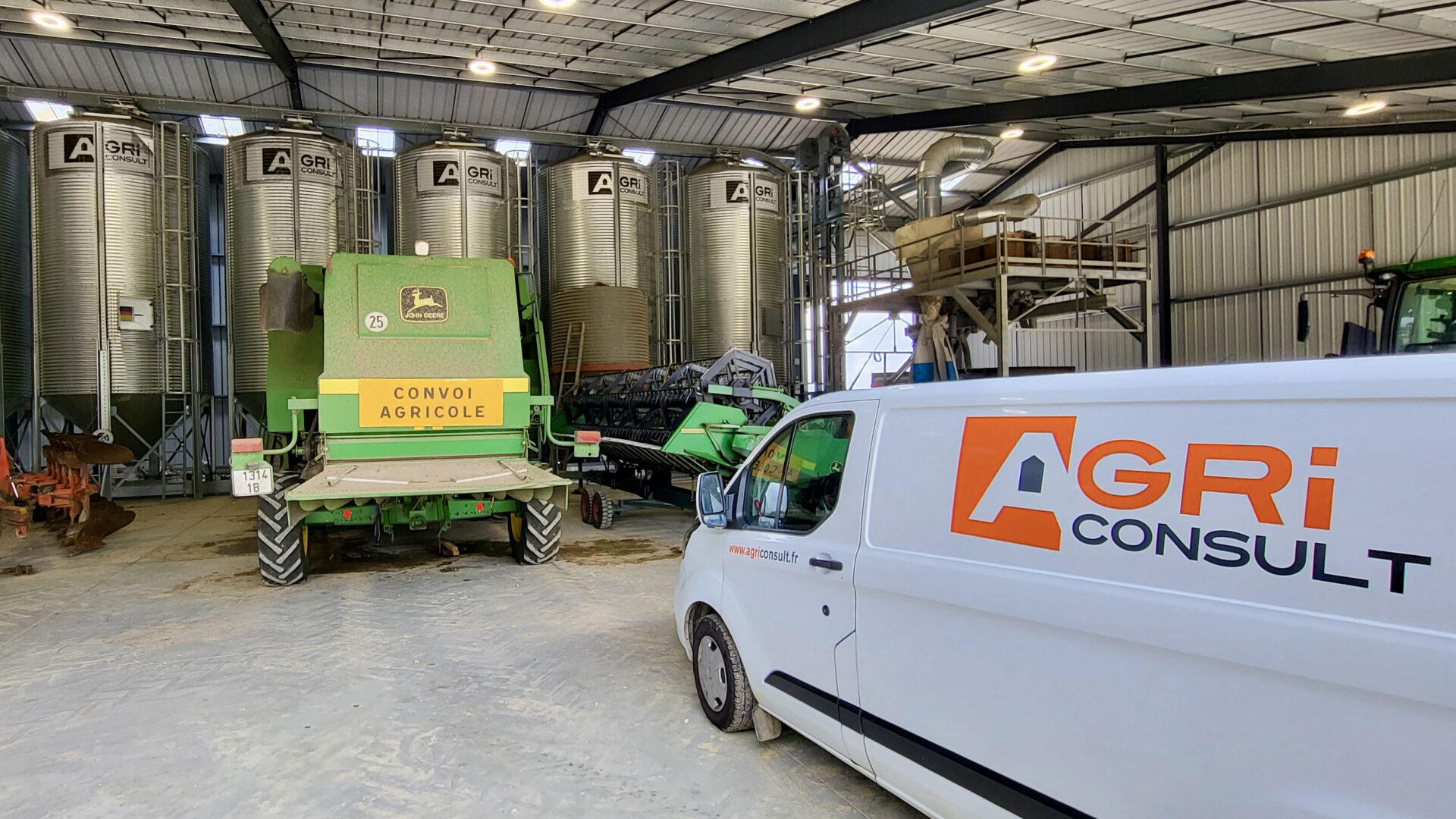 camion montage silo fond conique agriconsult machine agricole nettoyeur installation bio