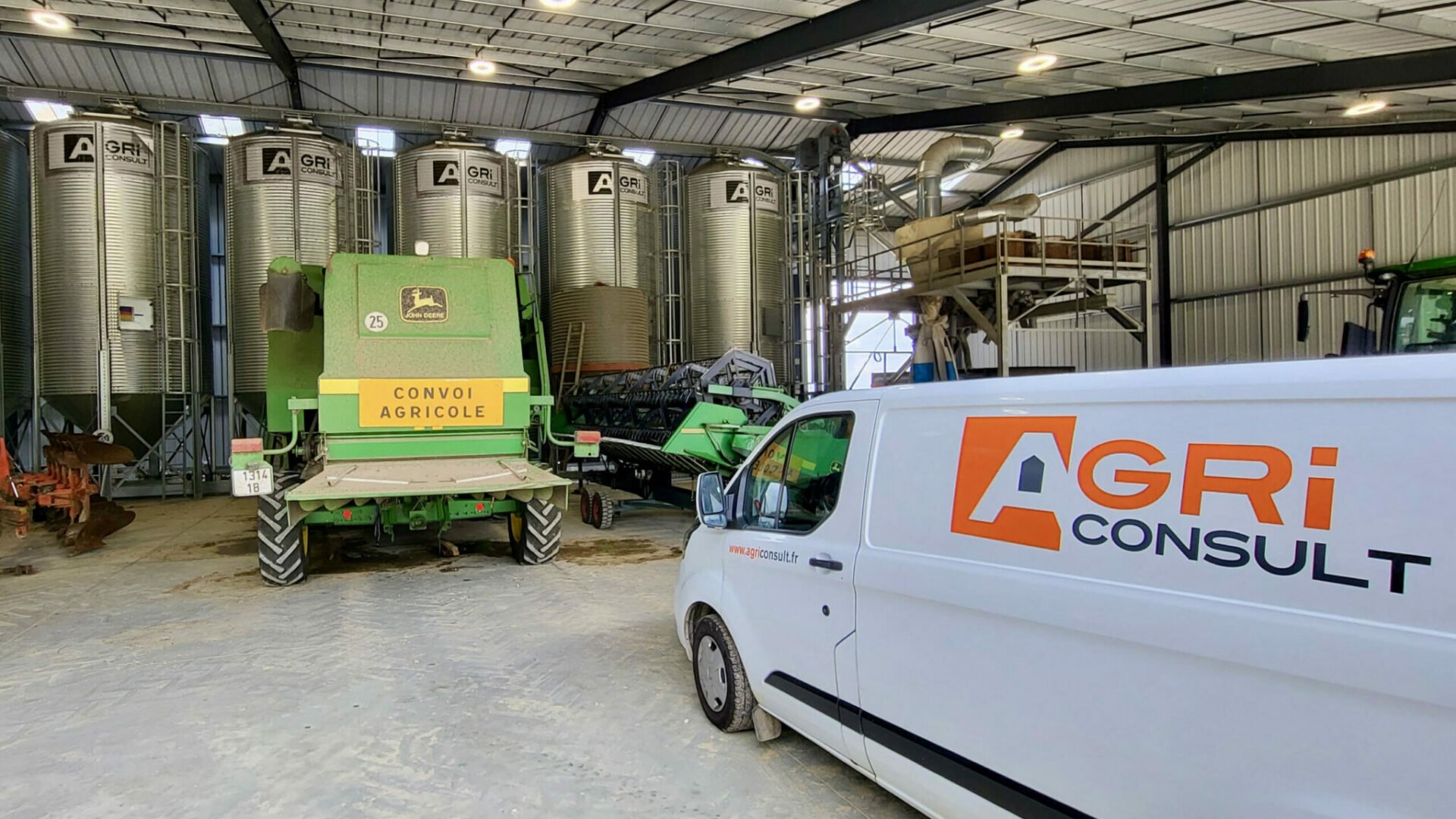 camion montage silo fond conique agriconsult machine agricole nettoyeur installation bio