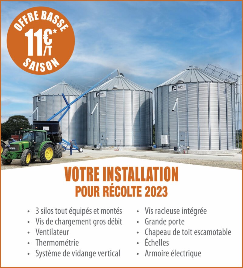 campagne 11 euros par tonne installation pour récolte 2023