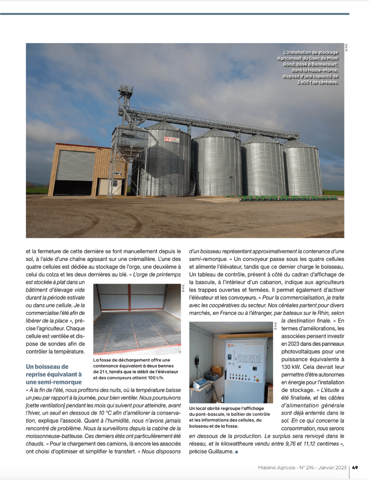 DOSSIER STOCK DES CEREALES - MATERIEL AGRICOLE - JANV 2023